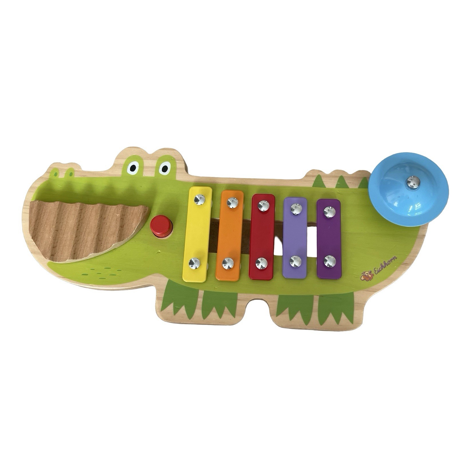Eichhorn Wooden Alligator Xylophone Toy Musical Instrument Kids Germany No Stick