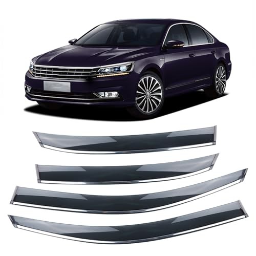 Rain Guards Suitable for 2011-2018 Passat,Window Visor,Dark Smoke