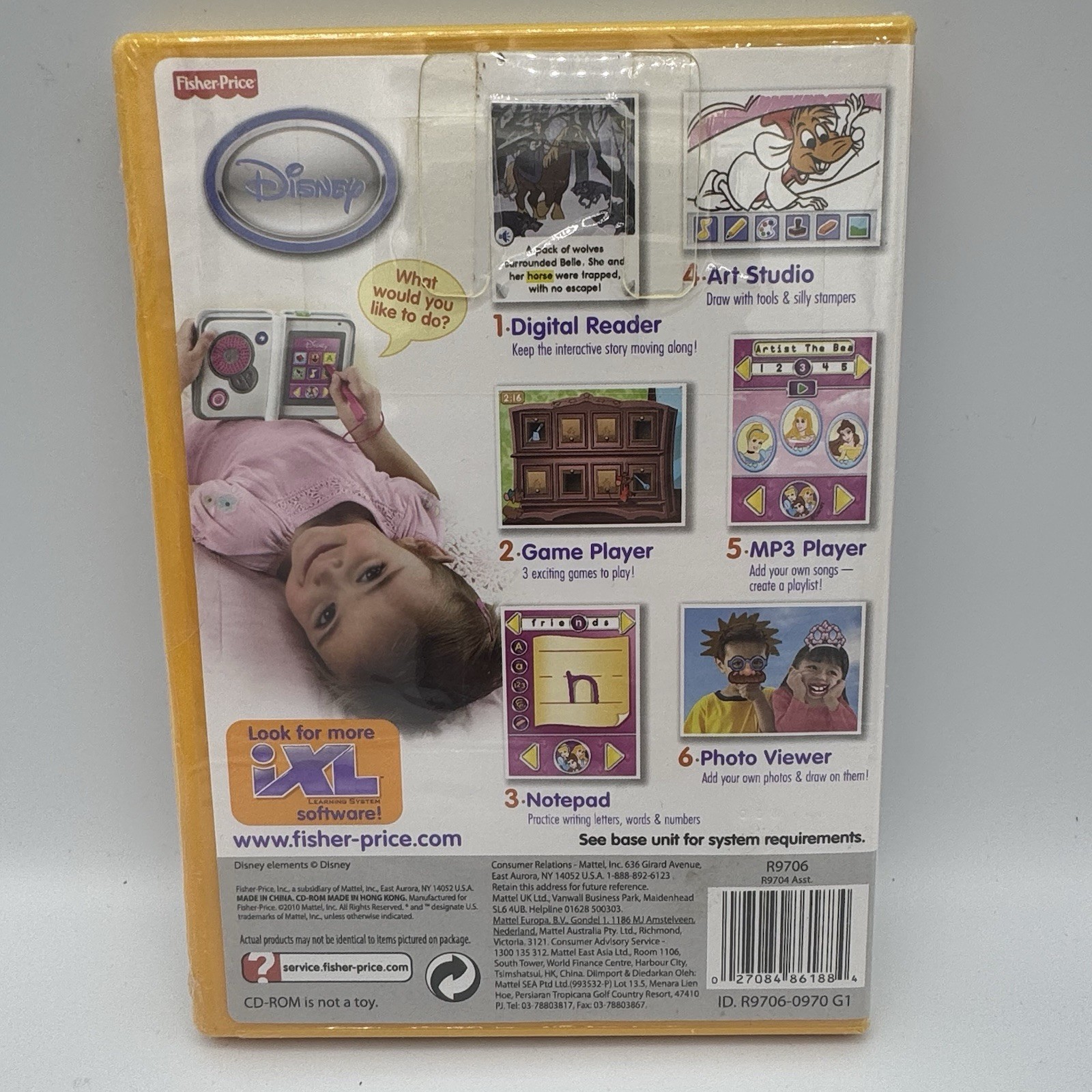Fisher Price iXL Disney Princess Learning System Game Sealed Belle Cinderella