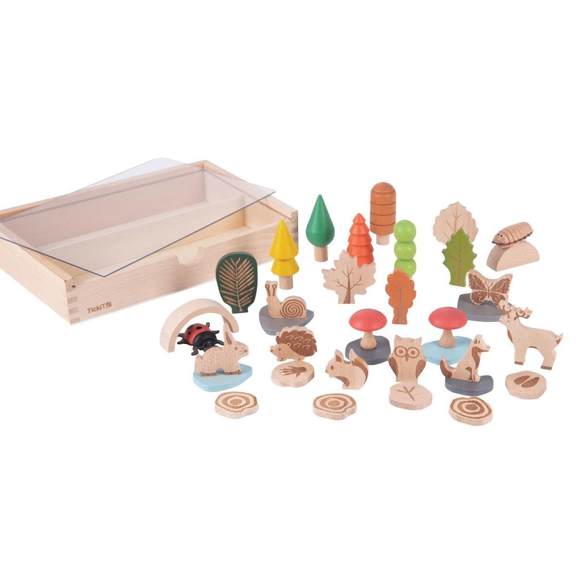 Learning Advantage Woodland Trail Set – 37 Assorted Wooden Shapes