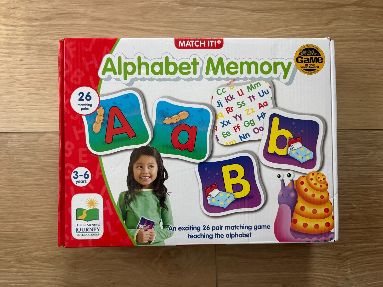 The Learning Journey Match It! Alphabet Memory Game 26 Pairs Preschool Ages 3-6