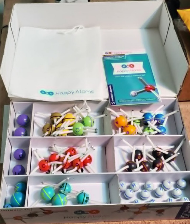 Thames & Kosmos Happy Atoms Stem Experiment Kit Complete Set 52 Piece –