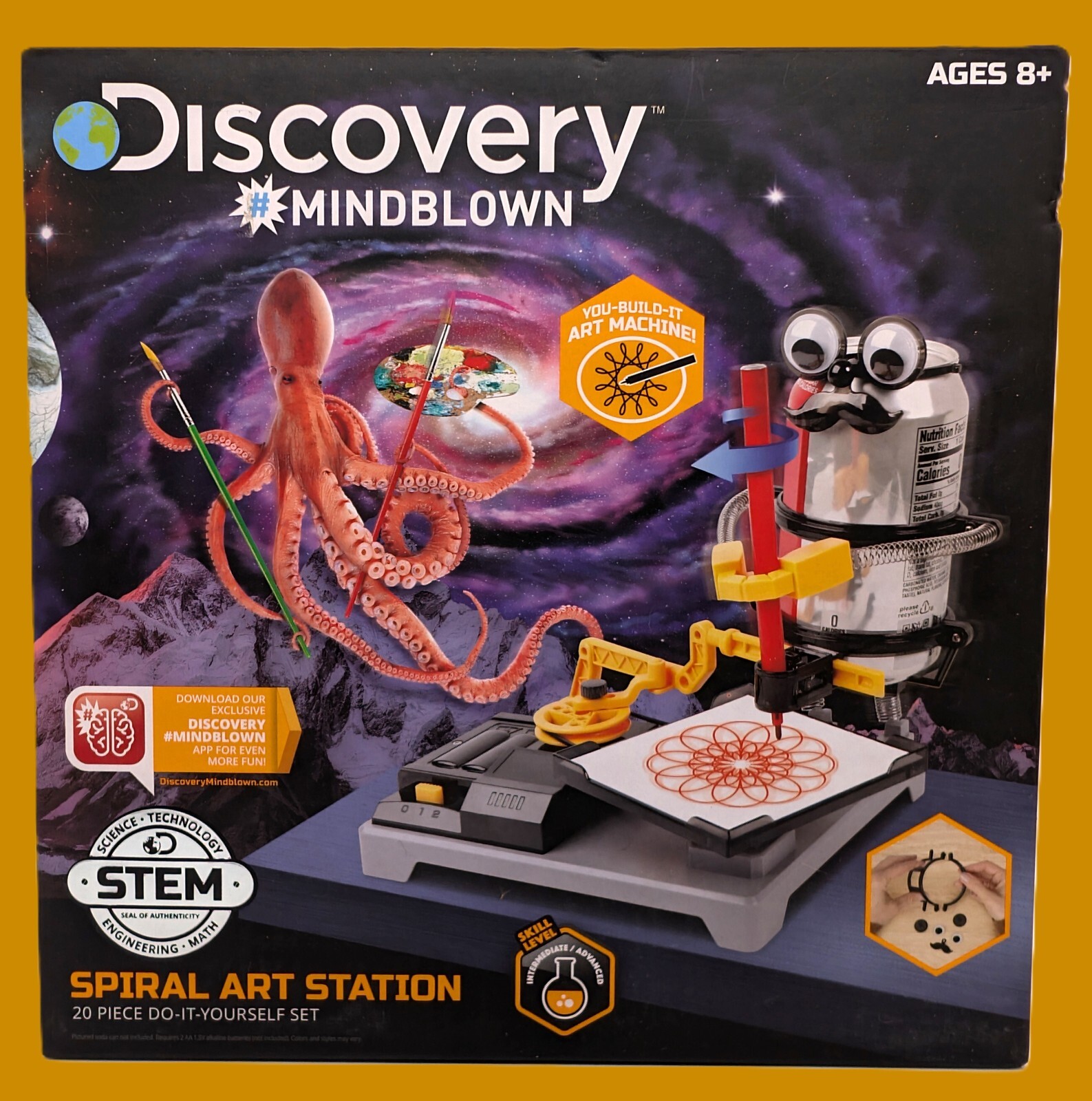 Cool & Fun! Discovery Mindblown Spiral Art Station 20 Piece Do It Yourself Set