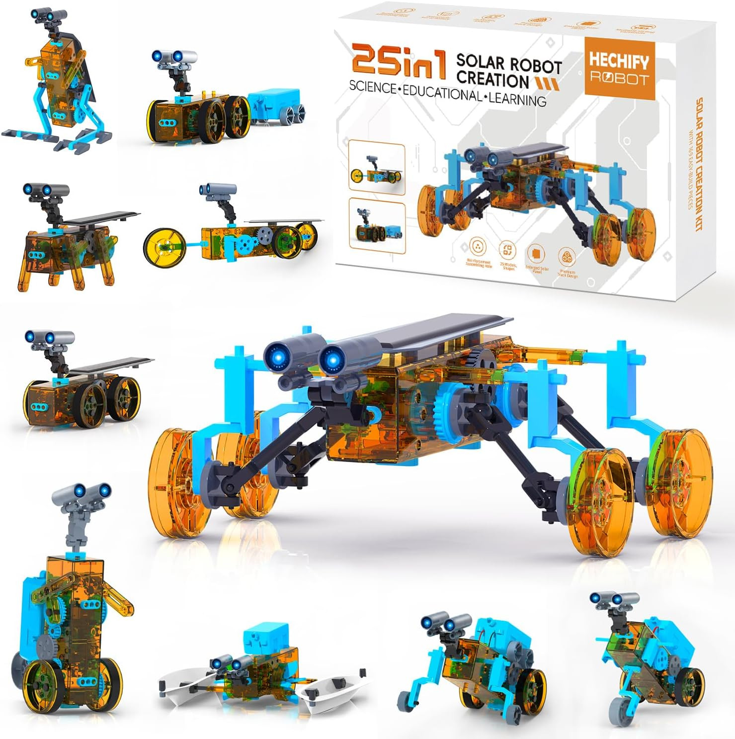 STEM 25-In-1 Education DIY Solar Power Toys for Boys Age 8-13, Science Kits Robo
