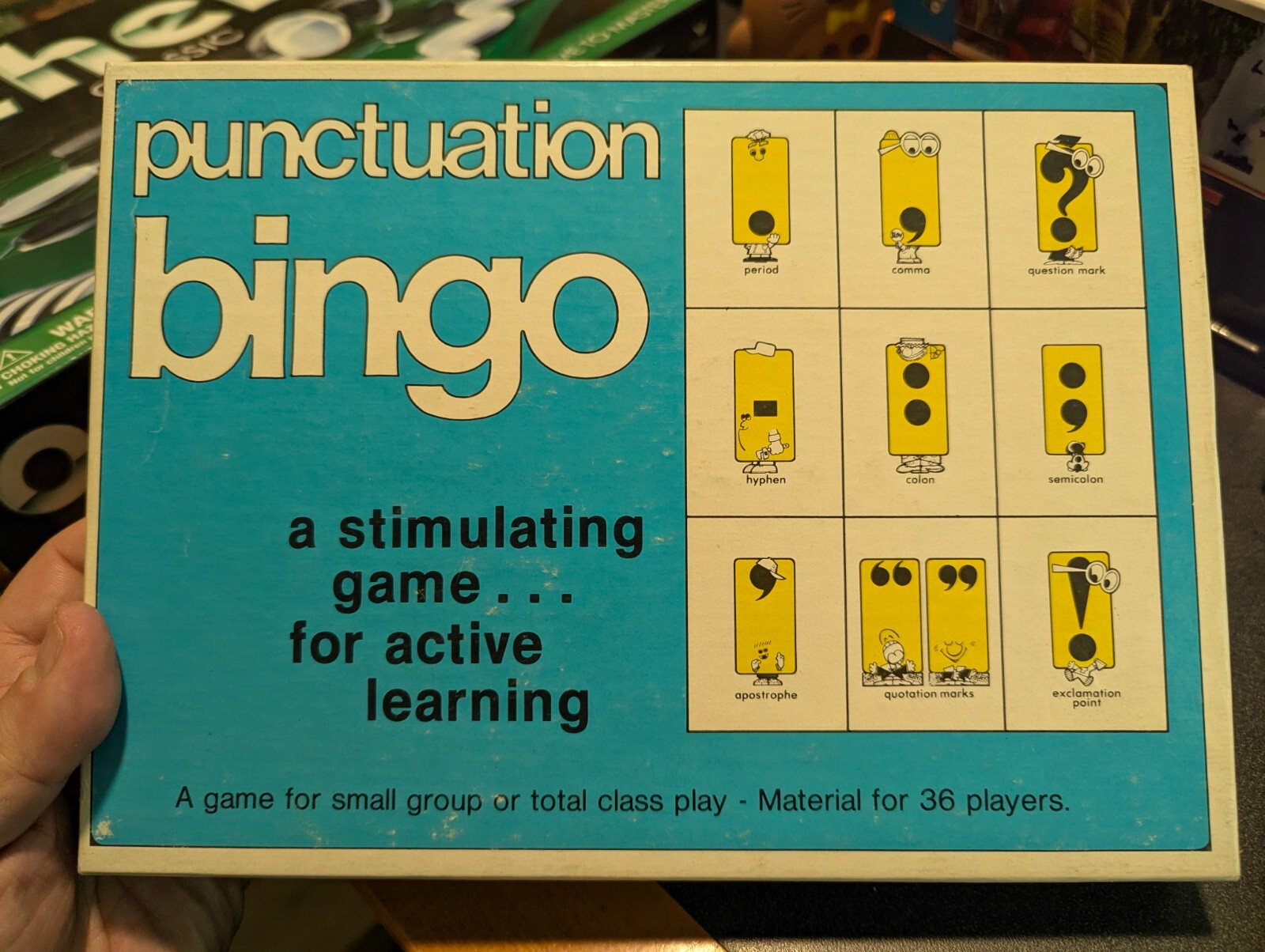 PUNCTUATION BINGO Educational Game HOMESCHOOL Classroom 100% COMPLETE 1975