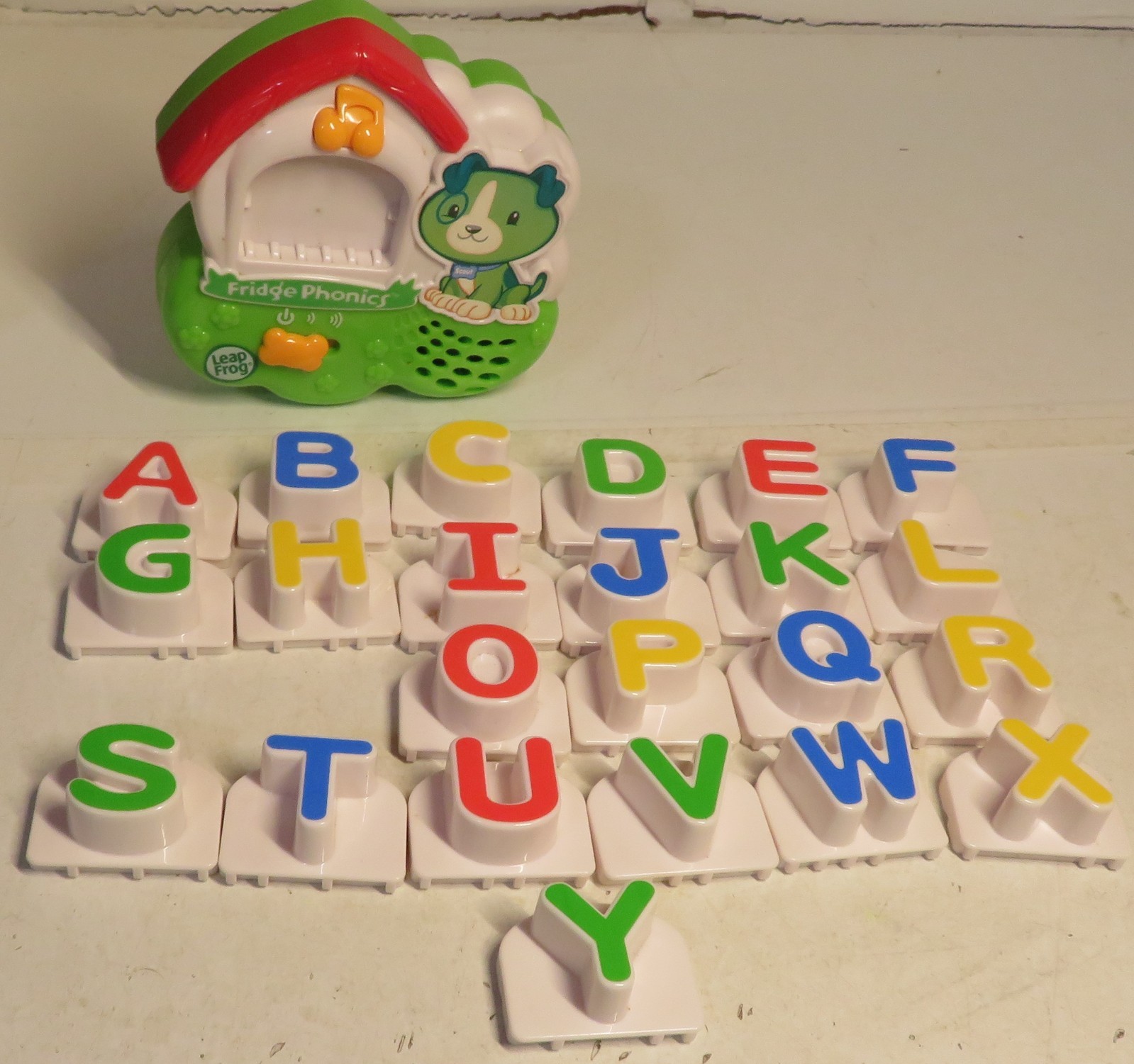 Leap Frog Fridge Phonics Scout Dog w/Cap Letters Electronic Magnetic INComplete