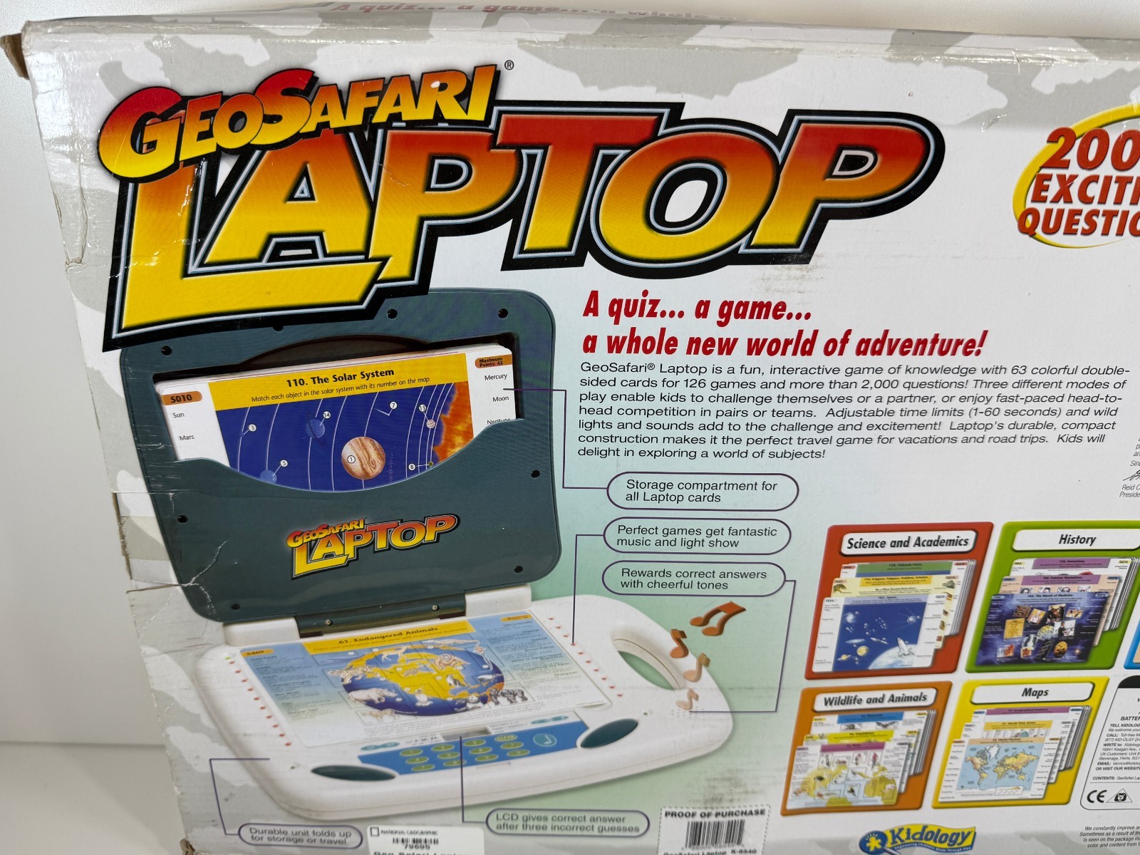 GeoSafari Laptop Know it All Learning System K-8540 Homeschool New Old Stock