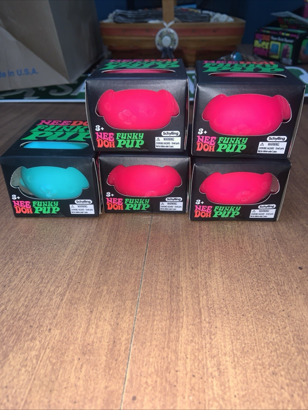 (5) Schylling Nee Doh Funky Pup – Lot of 5 Needoh –