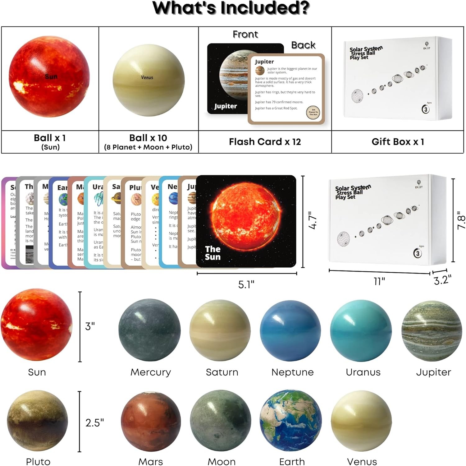 Solar System Kids Toys – Planet Balls & Space Toys for Boys 3-8 – Astronaut T…