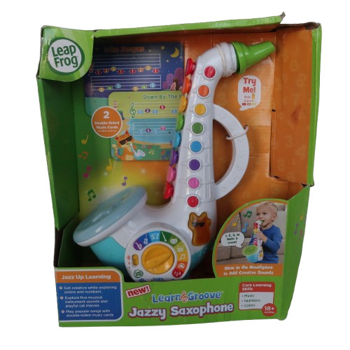 LeapFrog Learn & Groove Jazzy Saxophone SEE DETAILS Distressed Box Toy Sax