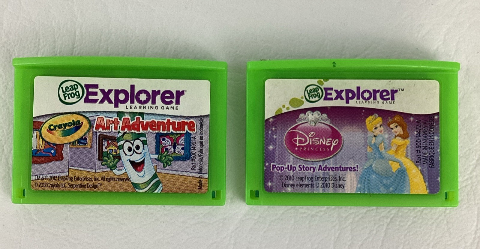 Leap Frog Explorer Game Cartridges Disney Princess Crayola Art Adventure Lot