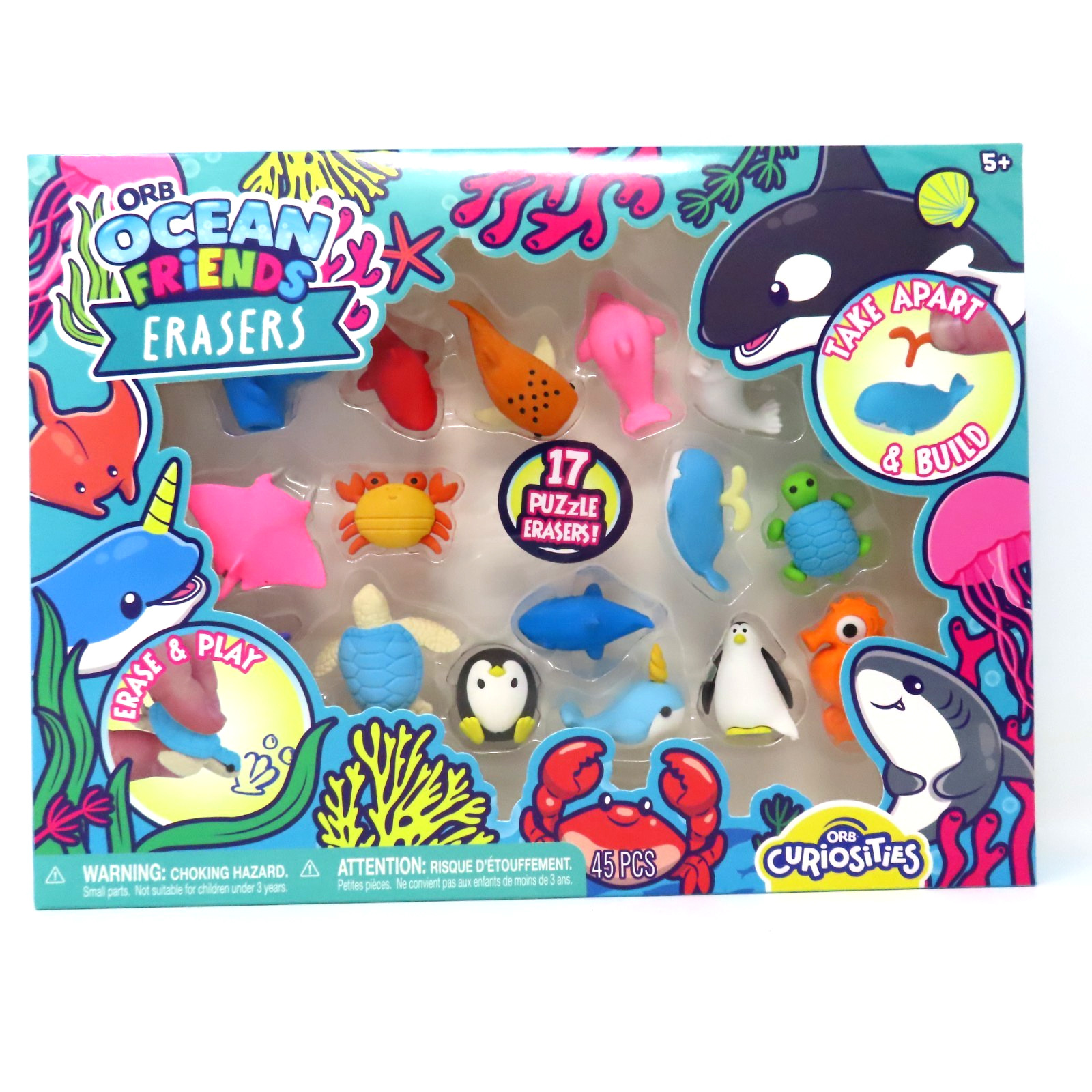 ORB Puzzle Erasers Gift Set Ocean Friends or Sweet Treats You Pick