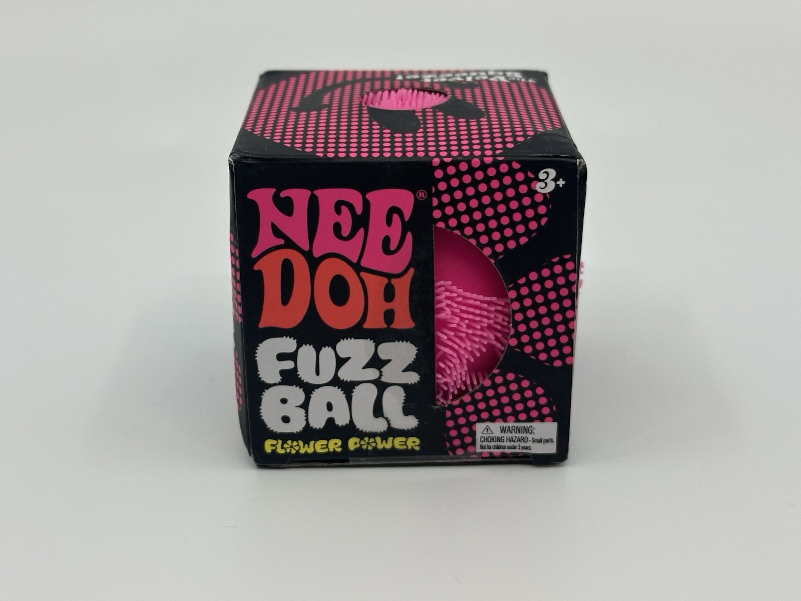 Pink Needoh FUZZ BALL Flower Power Nee Doh Squishy NEE-DOH Fuzzball AUTHENTIC