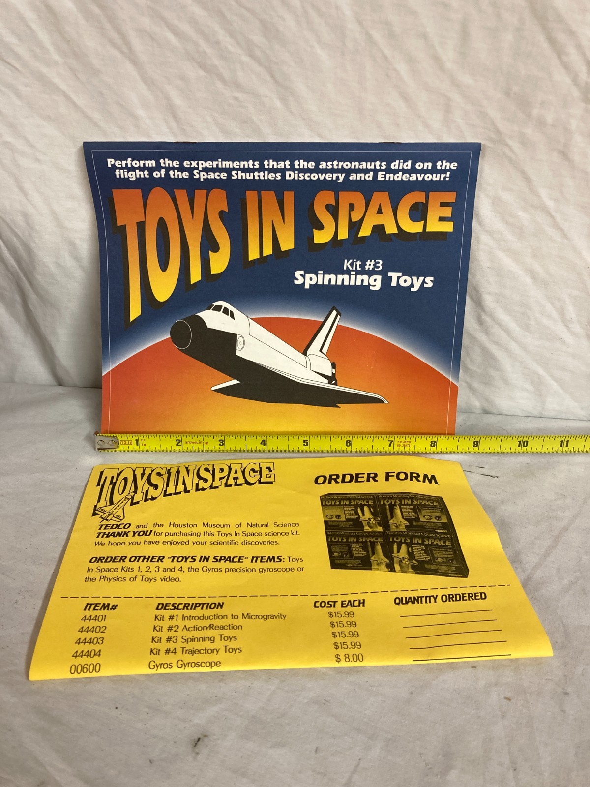 Tedco Toys In Space Kit # 3 Houston Museum Of Science Pamphlet only