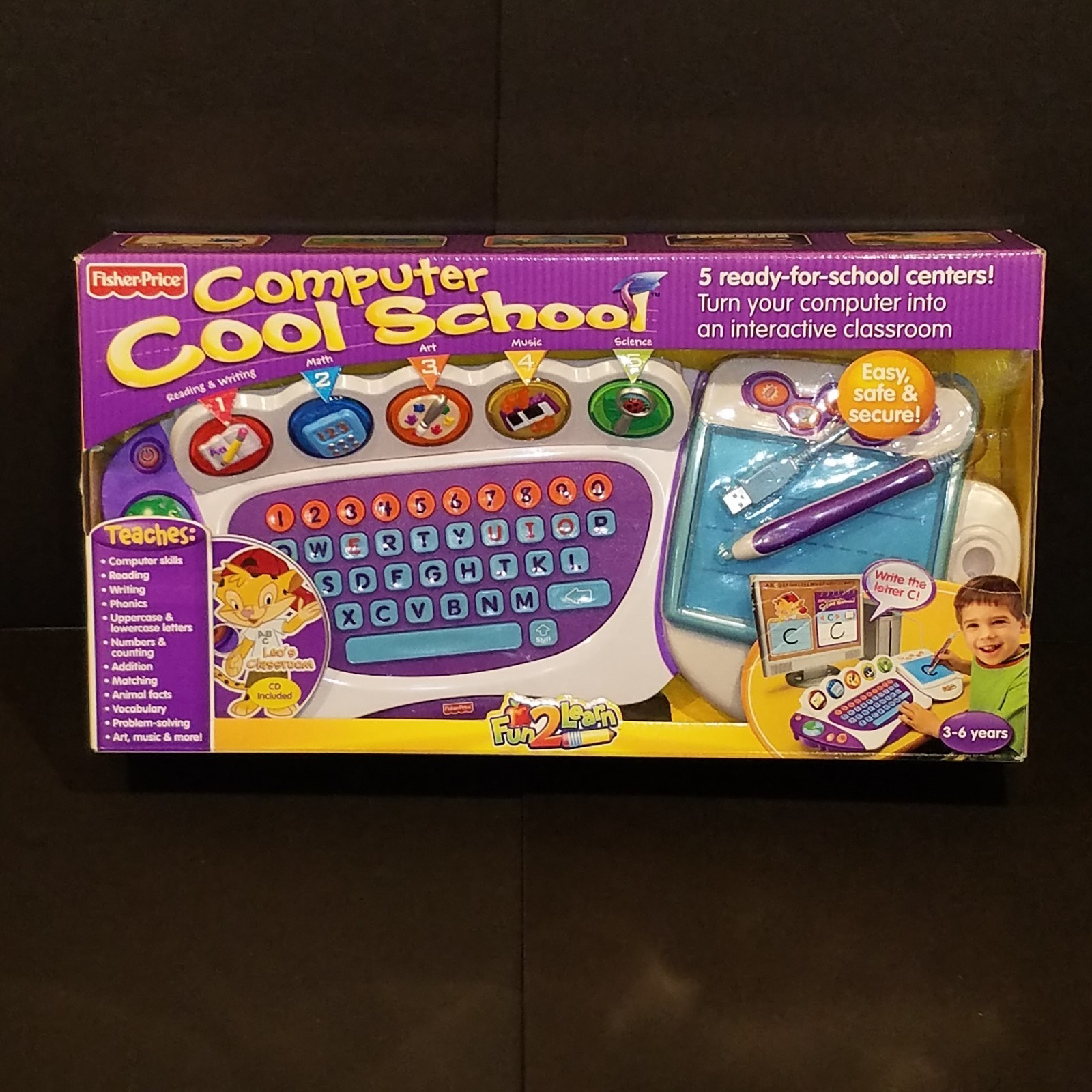 Fisher Price Computer Cool School Fun 2 Learn Learning System Educational NEW