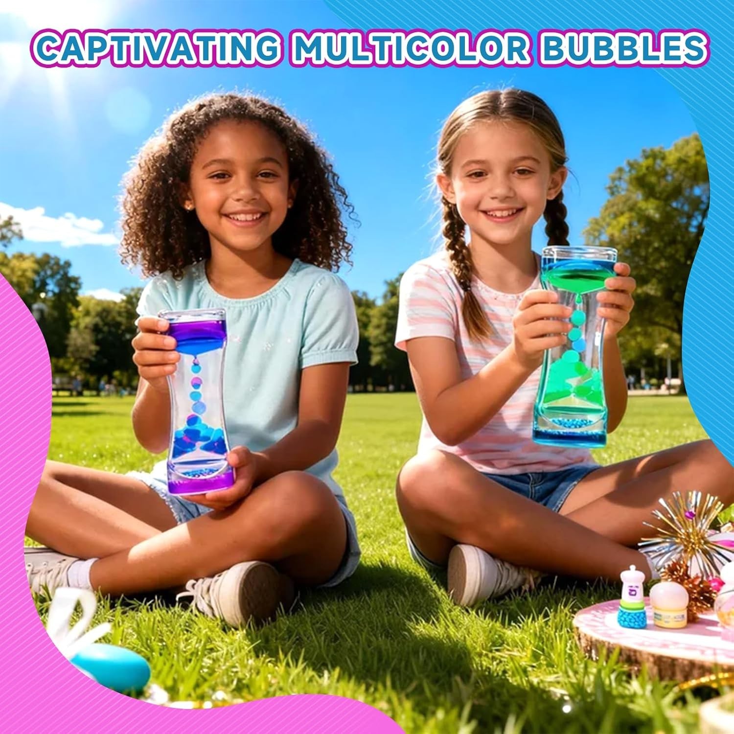 Colorful Liquid Motion Bubblers: Engaging Fidget Toys for Classroom and Office