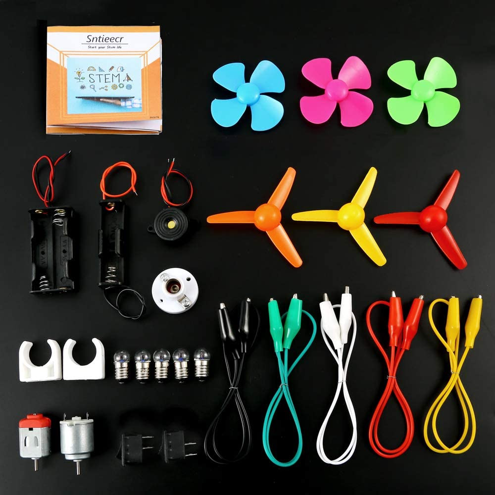 Electric Circuit Motor Kit, DIY STEM Engineering Project for Kids, 1 Set