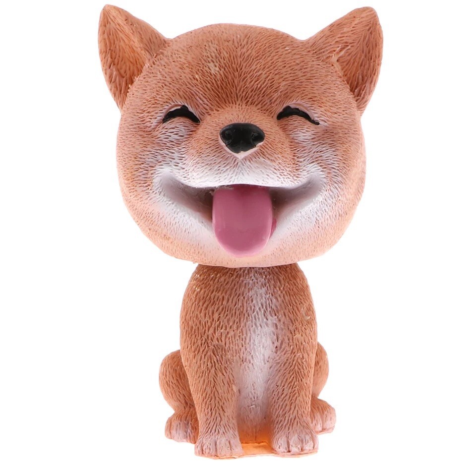 Shiba Inu Bobblehead Car Dashboard Nodding Puppy Toy Shaking Head Dog Ornaments