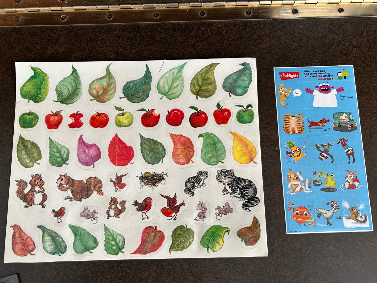 Highlights Family Tree and Assorted Animal Stickers- 2 Unused Sheets
