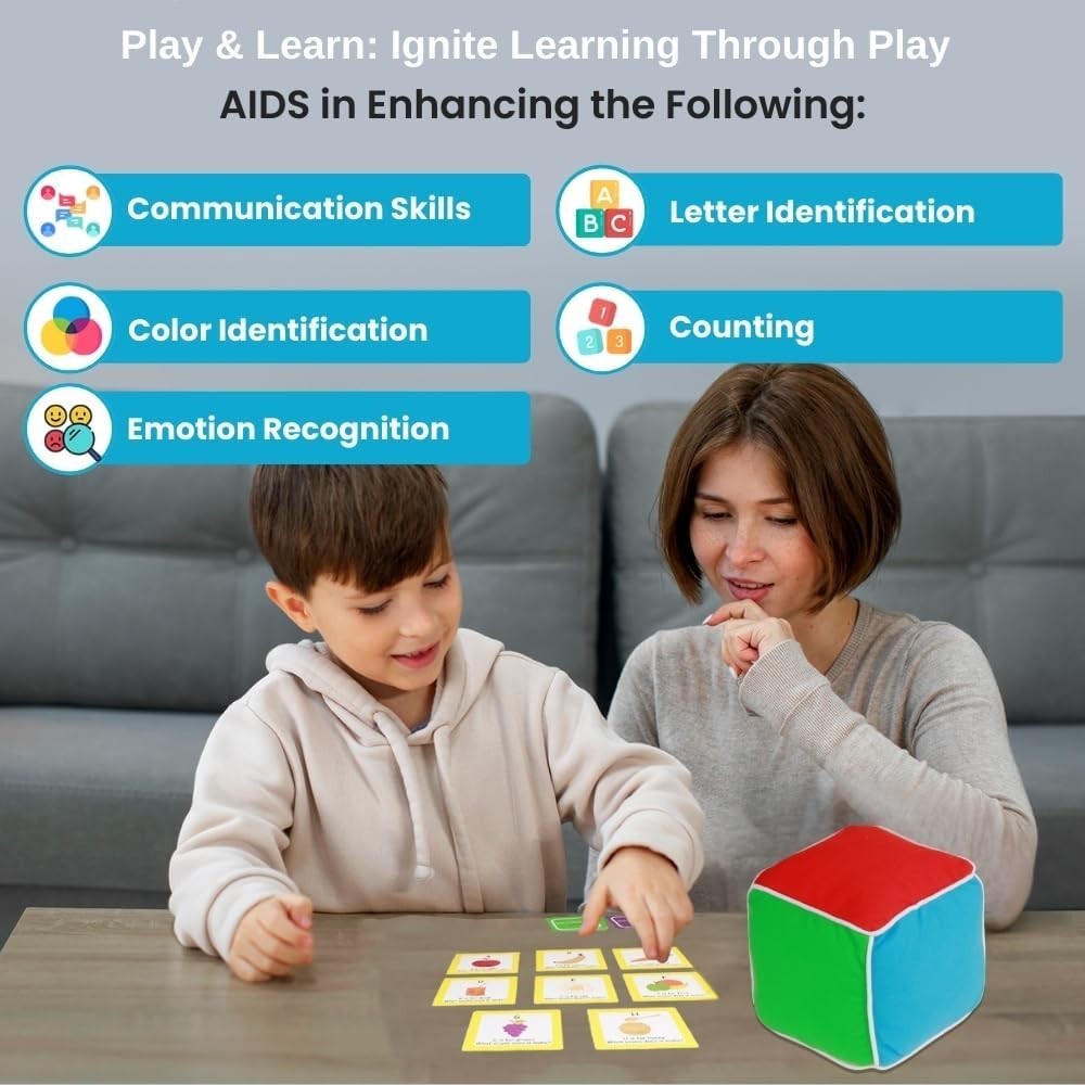 Thought-Spot Play & Learn Cube | Roll and Play Game for Toddlers | First Educat