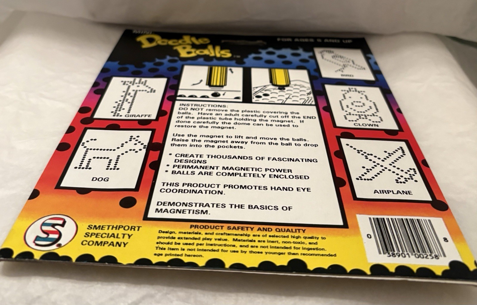 VTG 1995 MAGNETIC MINI DOODLE BALLS DRAWING GAME #258 NEW SEALED IN PACKAGE USA