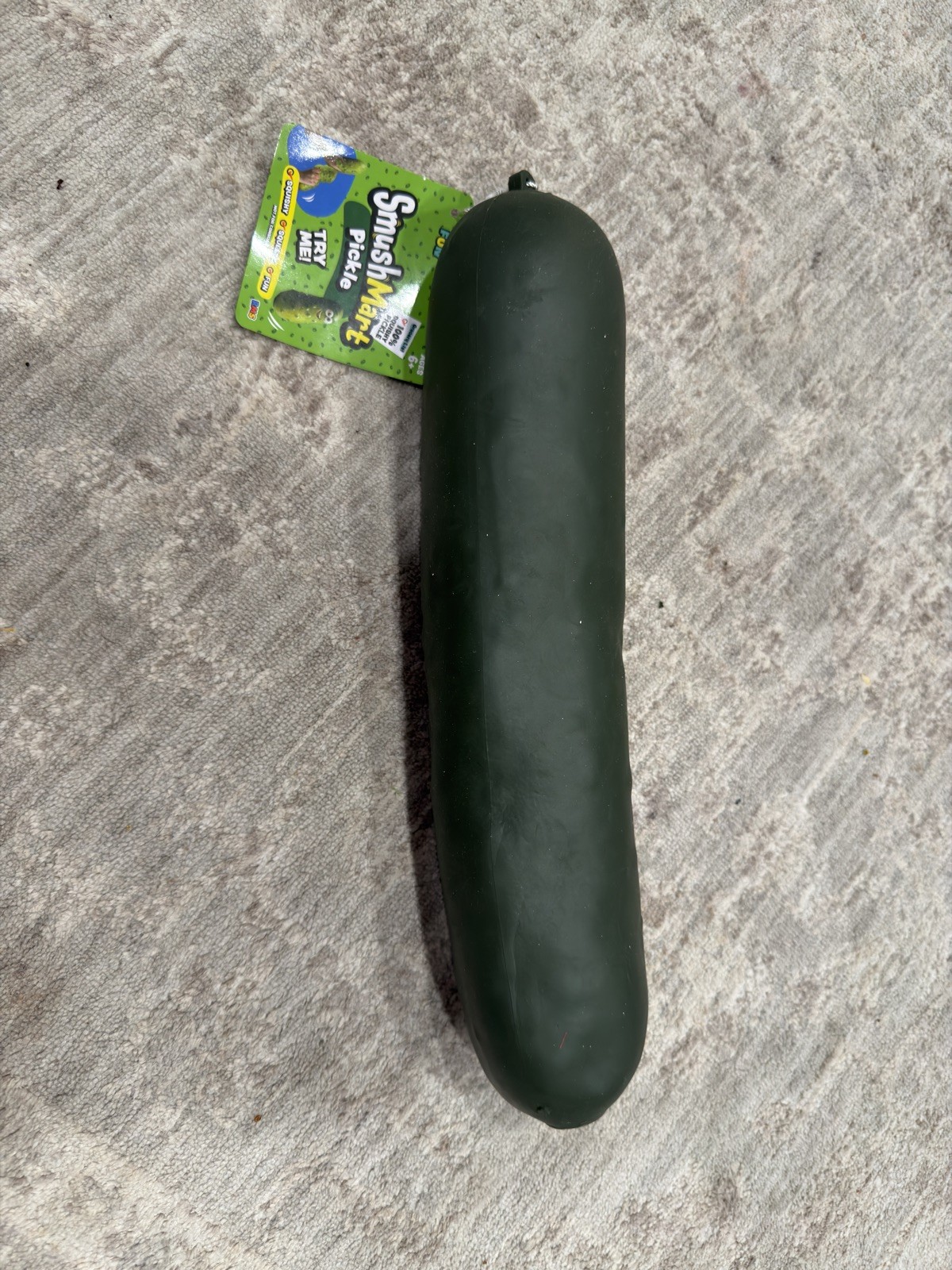 Crazy Fun SmushMart Pickle Jumbo Squishy Sensory Toy Green Stress Relief NEW