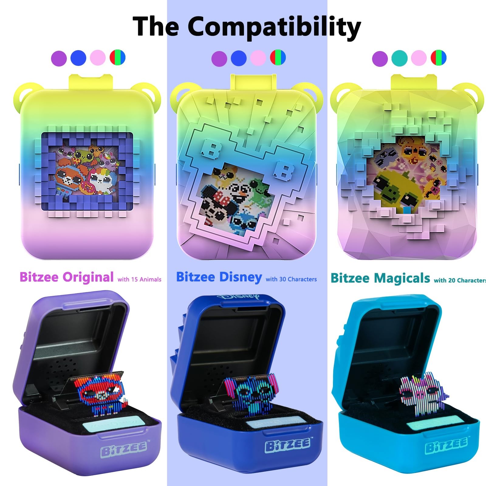 JCHPINE Silicone Cover Case for Bitzee Magicals Interactive Digital Rainbow