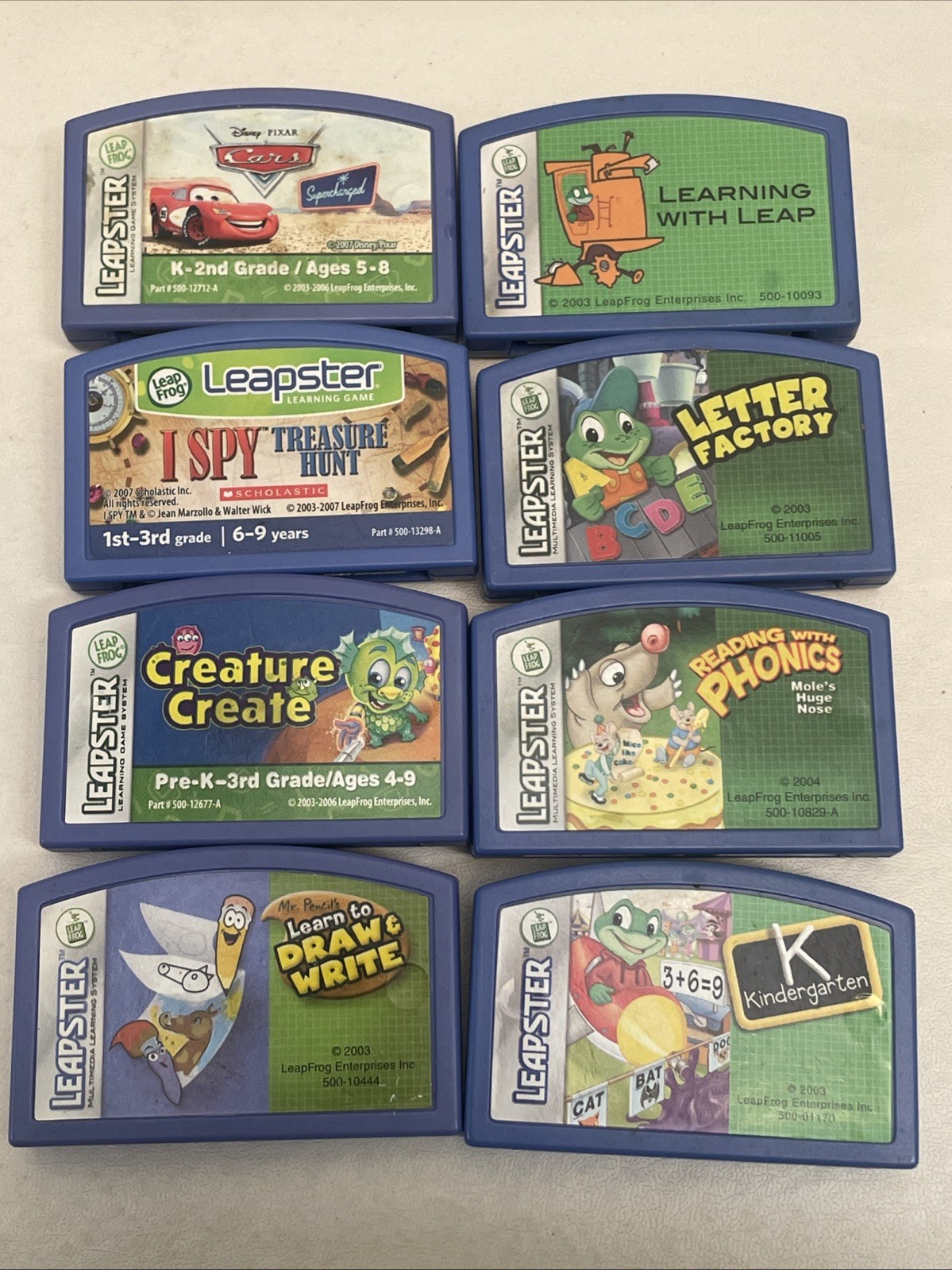 Lot of 10 Leap Frog Leapster Explorer Pad Learning Disney & Game Cartridges