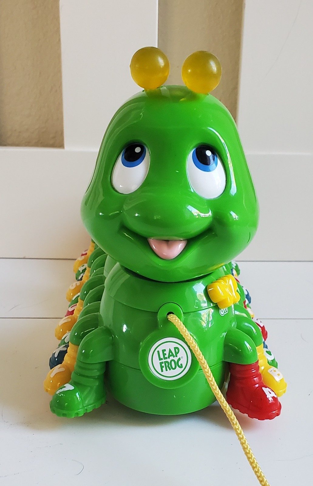 LeapFrog Alphabet Pal Pull Toy 2001 Talking Caterpillar Edison Music Vintage