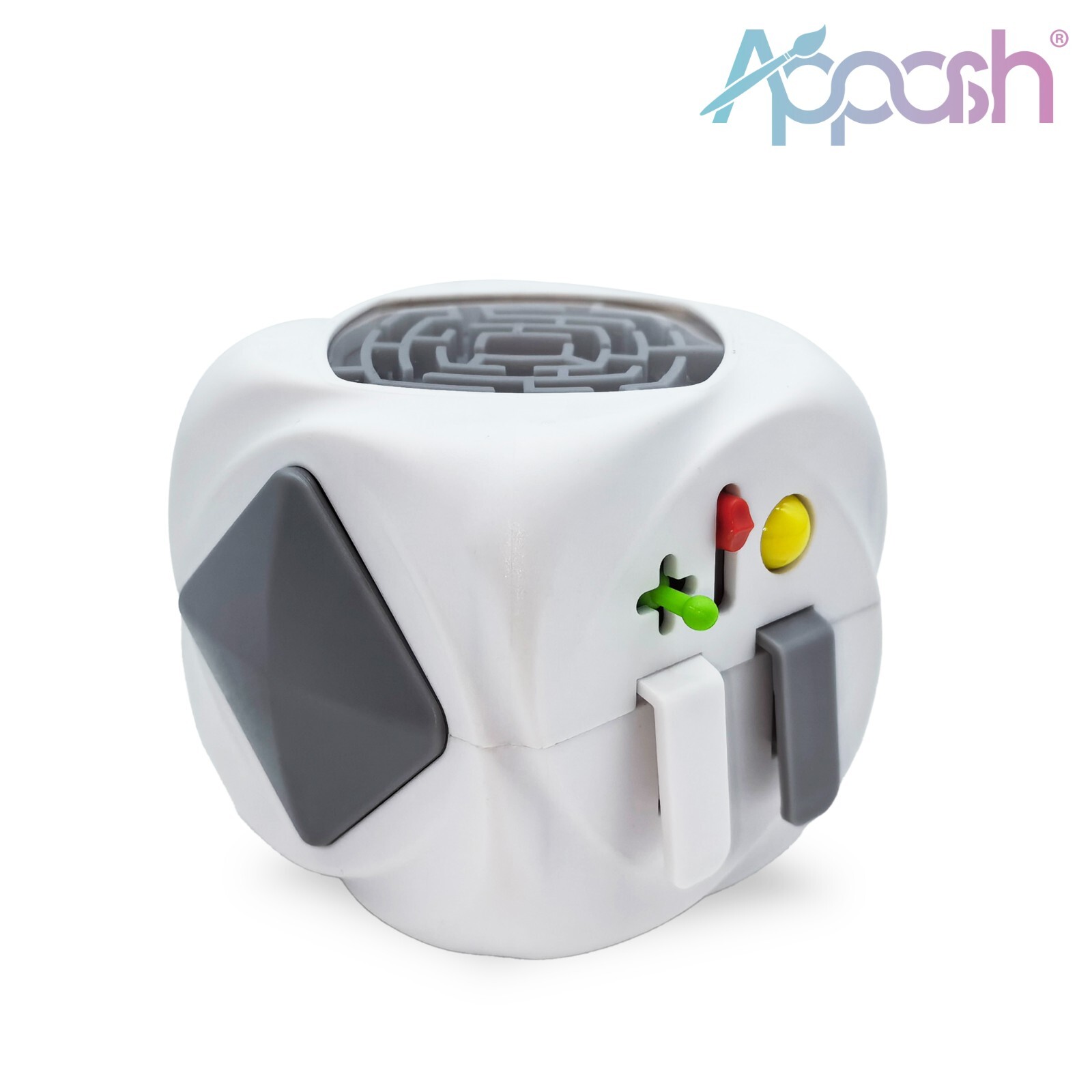 Fidget Cube Stress Anxiety Pressure Relieving Sensory Toy for Focus[White]