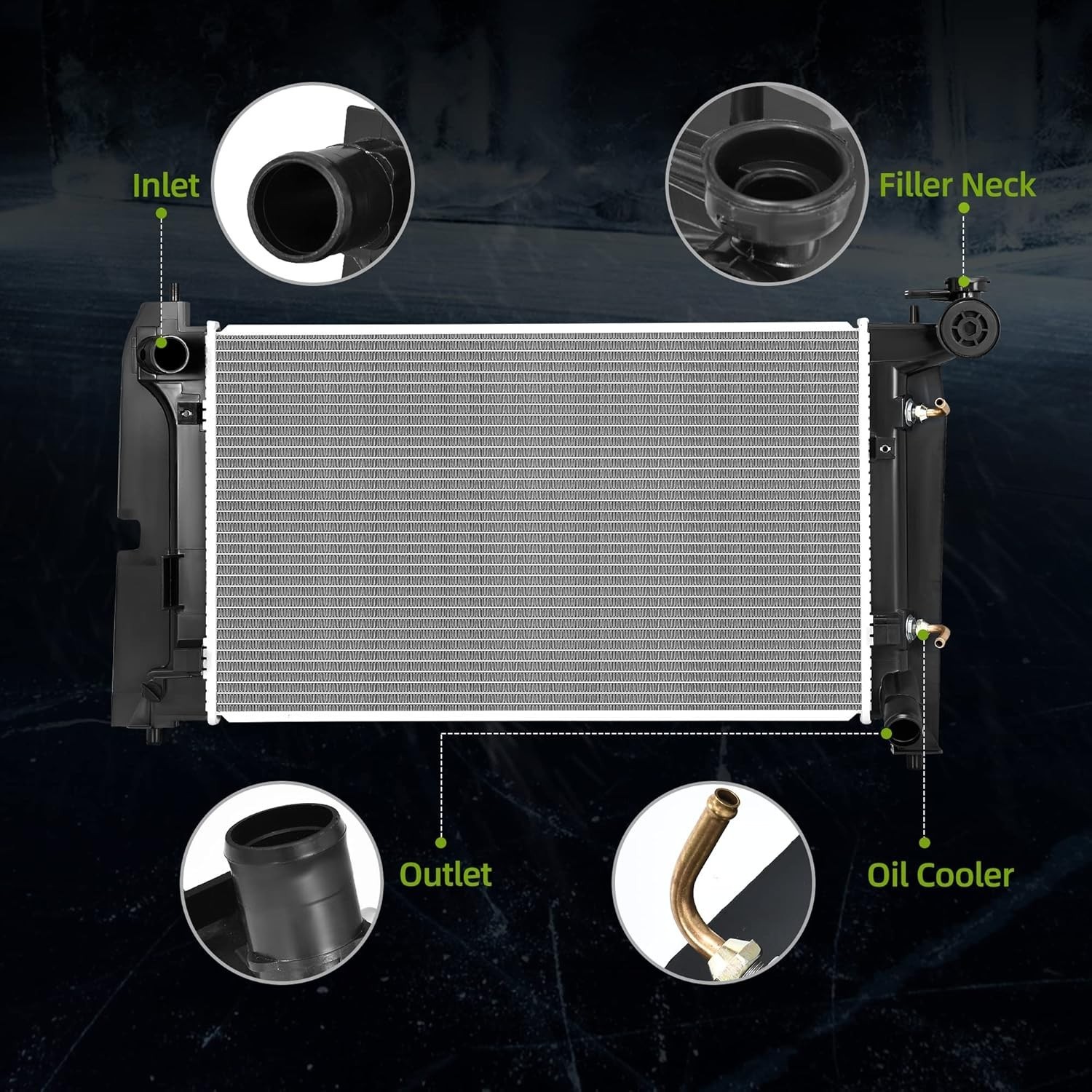 AUTOSAVER88 Radiator for 2003-2008 Corolla/Matrix/Pontiac Vibe 1.8L L4