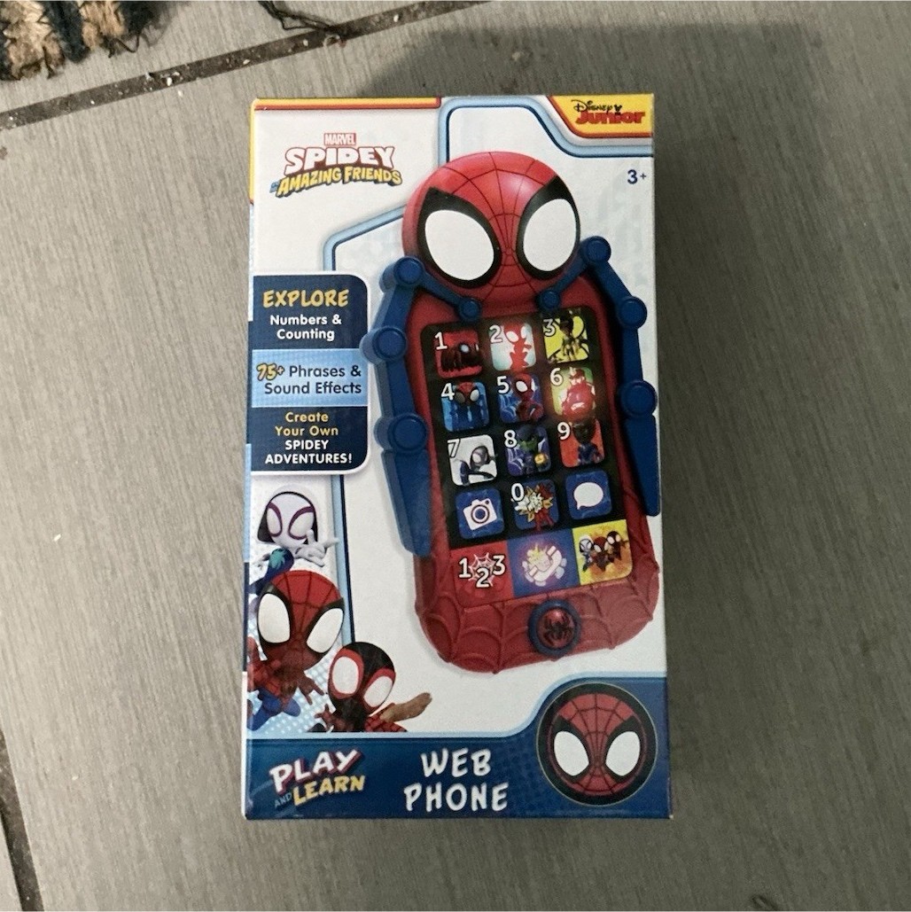 Marvel Spidey and His Amazing Friends Web Phone Educational Toy Red Blue Ages 3+