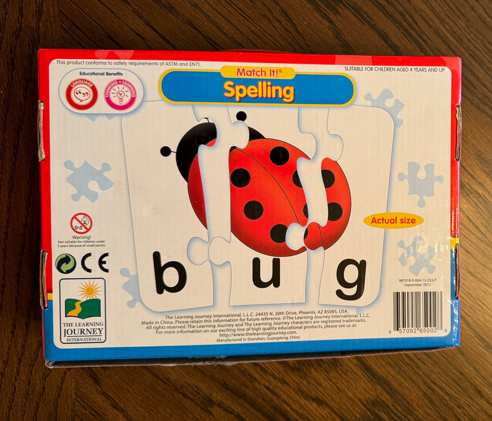 Match It Spelling Puzzle Cards Toy Game Teach Kids Preschool Play Learning Fun