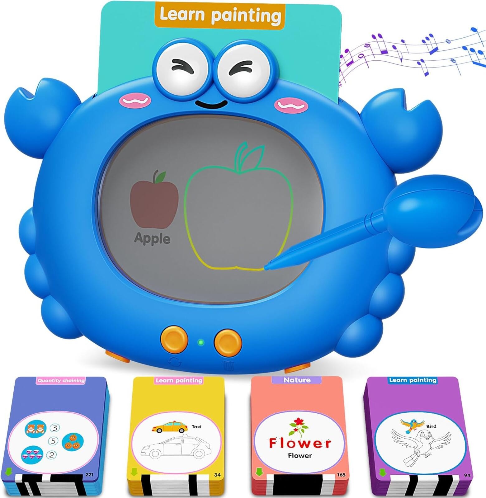Talking Flash Cards Kids Toddler with 224 Pages-Writing, Drawing- Autism Sensory