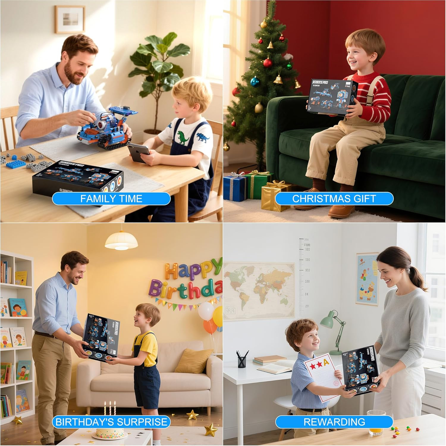 5In1 Robot Building Kits for Kids 6-12, APP & Remote Control STEM Robot Building