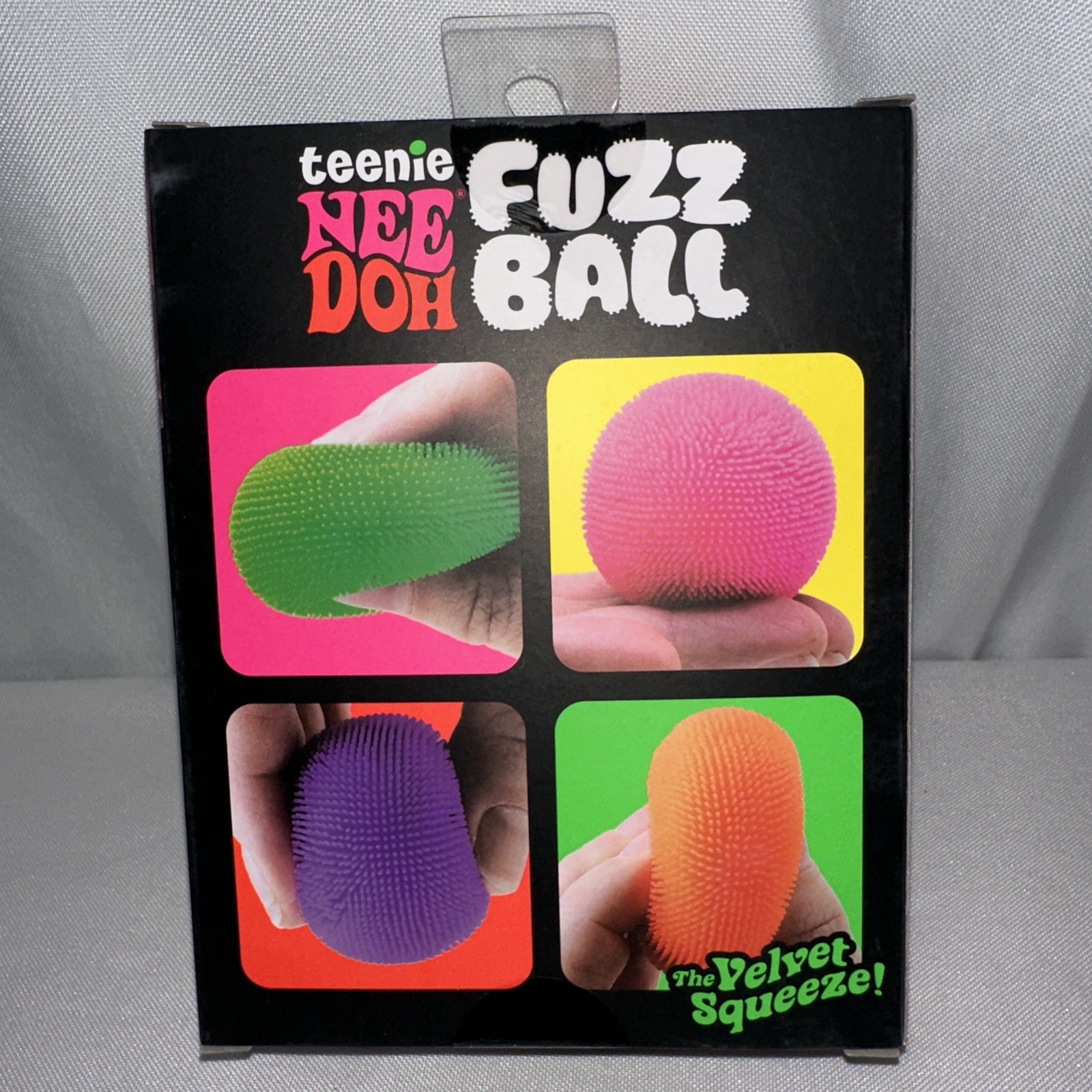 NeeDoh Teenie Fuzz Ball 4 Pack Squishy Nee Doh Mini Squish Balls Four Pack NEW