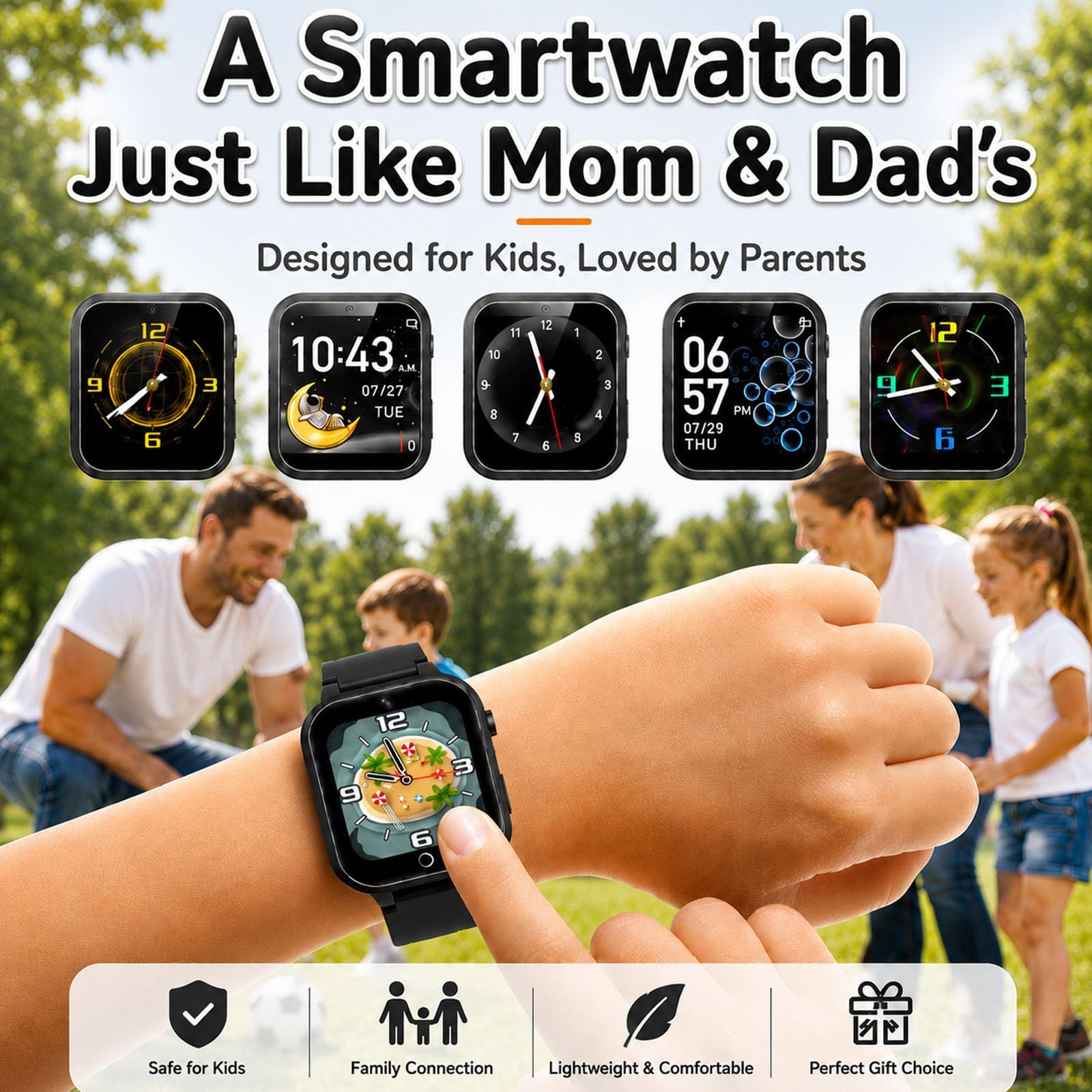 Smart Watch for Kids, Girls Boys Smartwatch with 26 Games Camera Video Recorder