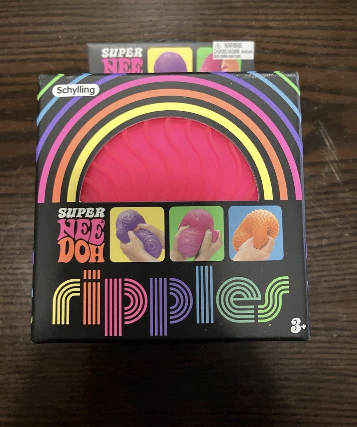 NEW Schylling Super Needoh Ripples XL Pink Giant Squish Stress Ball IN BOX