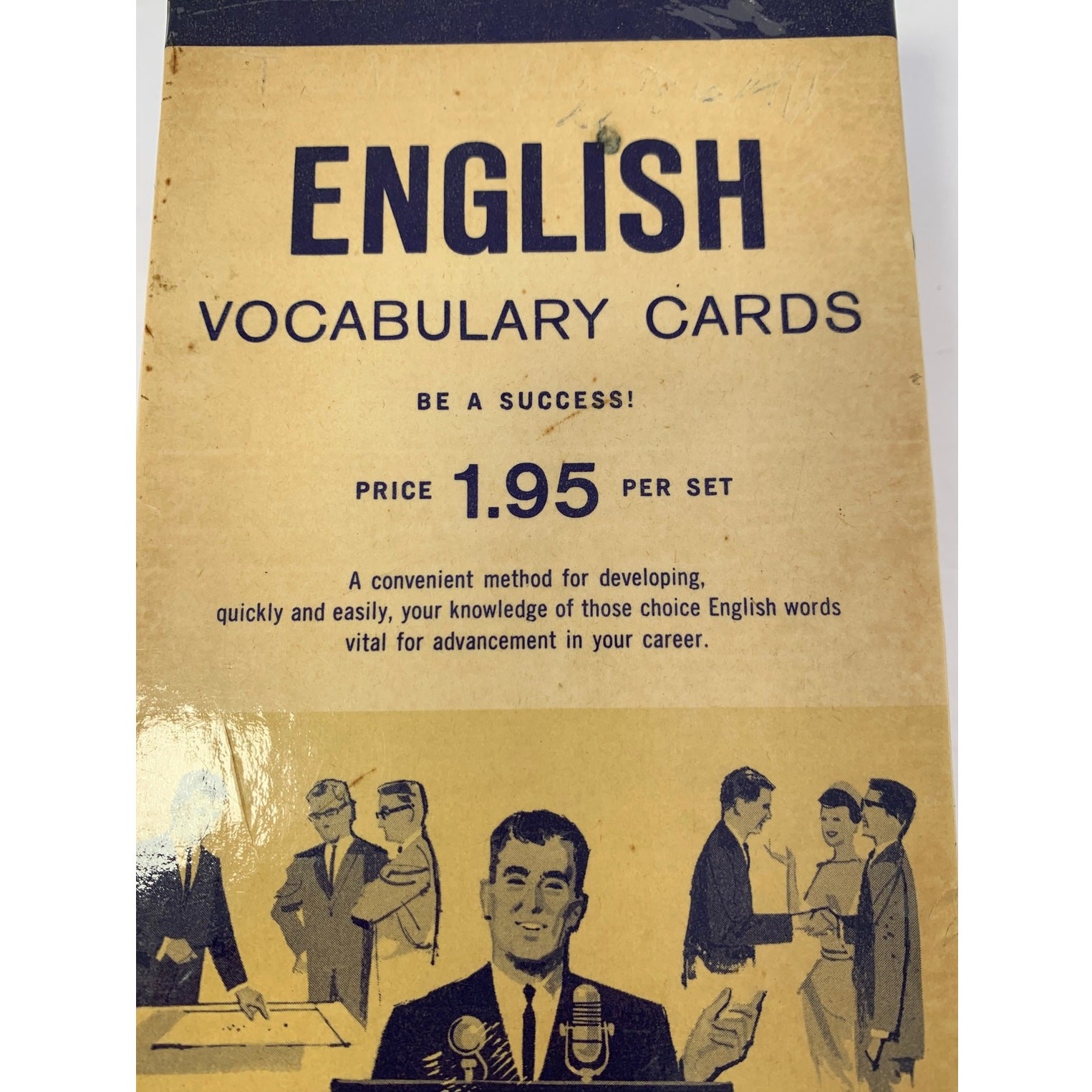 Vintage Visual-Ed English Vocabulary Flash Cards Set Words Learning Box Complete