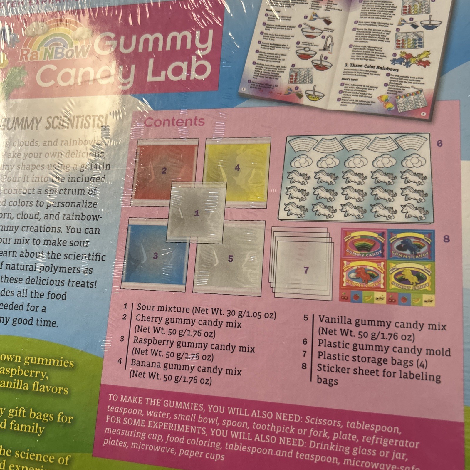 Thames & Kosmos Rainbow Gummy Candy Lab: Unicorns, Clouds & Rainbows. New