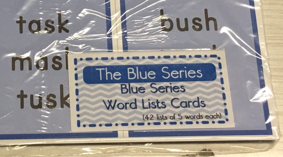 The Blue Series -Word Lists (42 lists of 6 words each) Montessori
