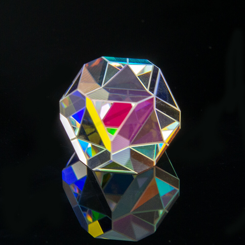 Cube Crystal Prism Cross Dichroic Prism Dice Octahedral Beam Combiner Decorative