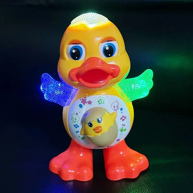 Electric Music Light Dancing Duck with Cute Blinking and Shaking Head Educationa