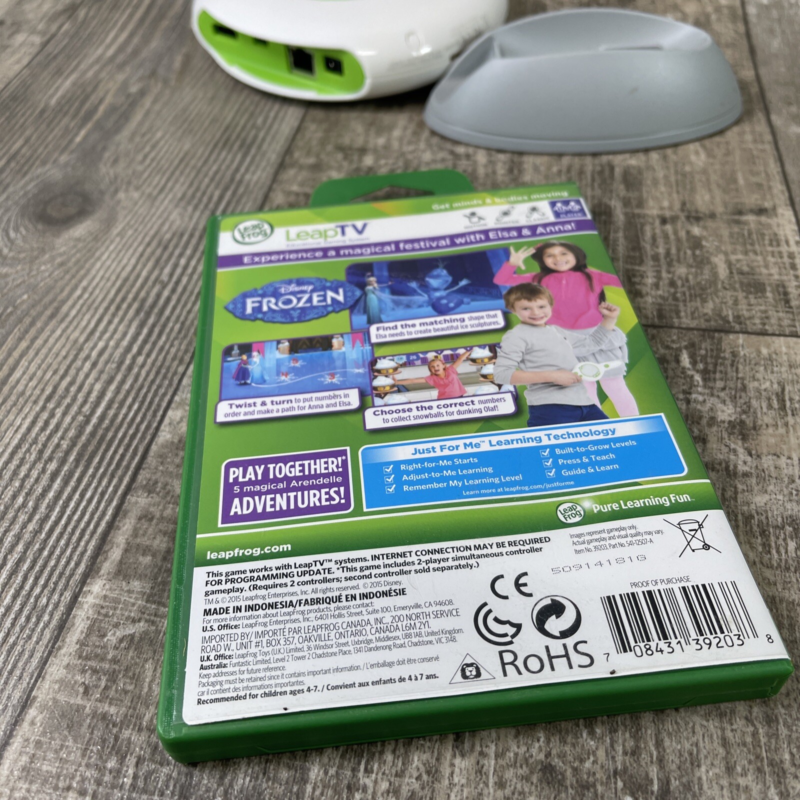 Leap Frog Leap TV Educational Active Video Gaming System Base Unit Game Only