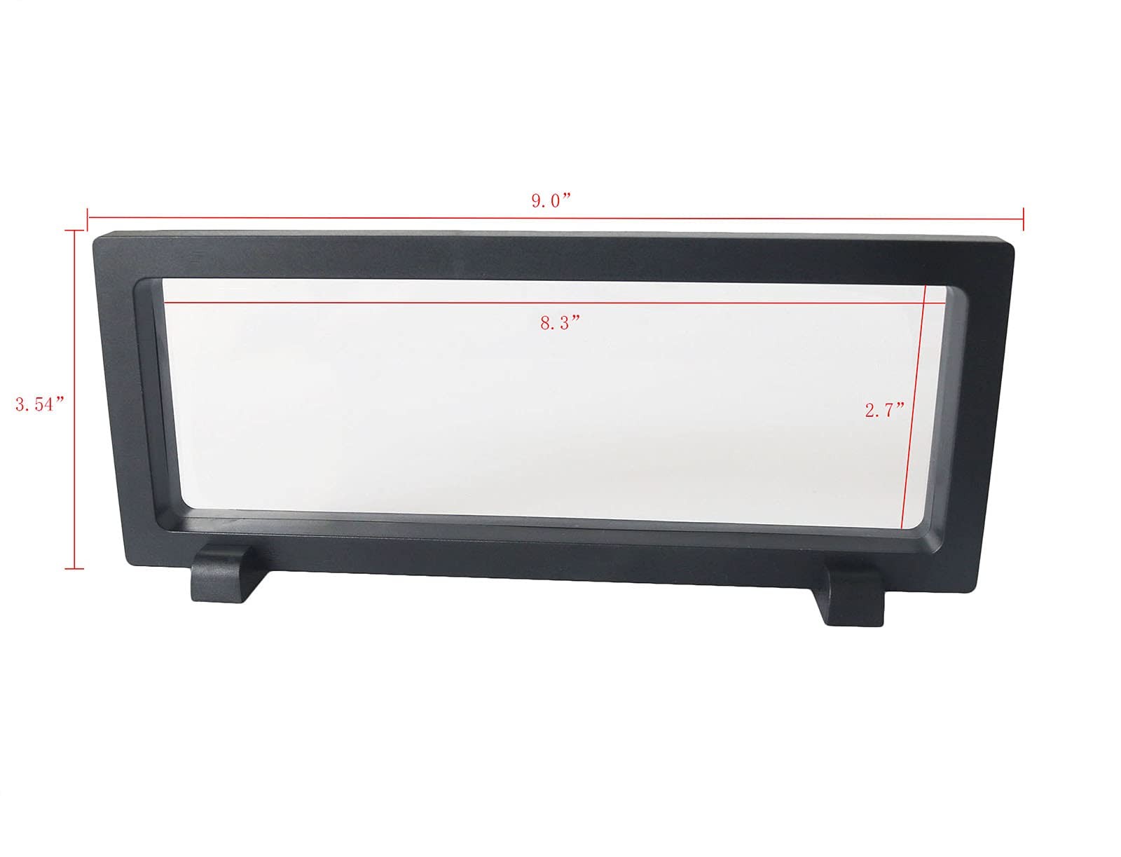 Coin Display Frame, Clear 3D Floating Holder Box Case for Challenge Black