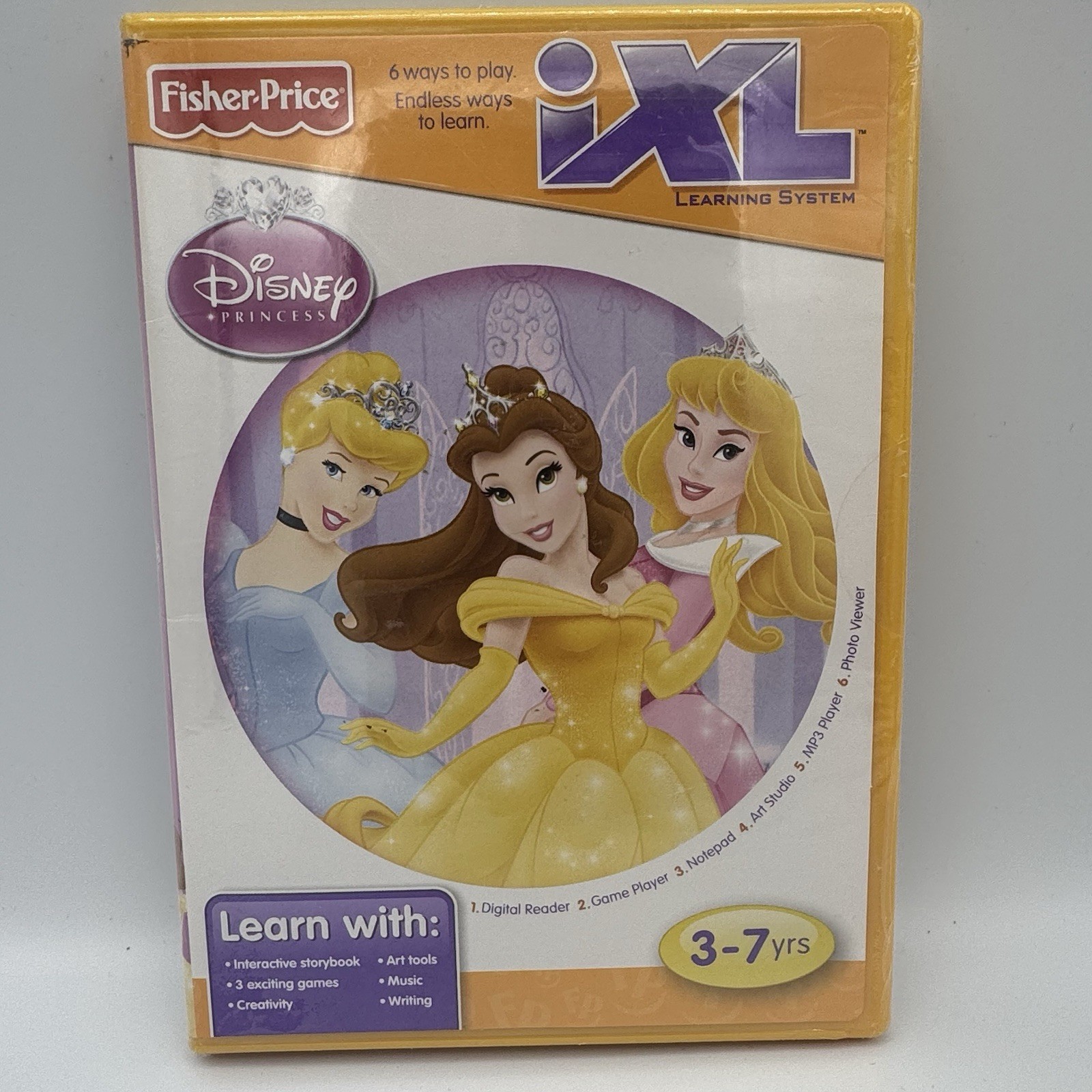 Fisher Price iXL Disney Princess Learning System Game Sealed Belle Cinderella