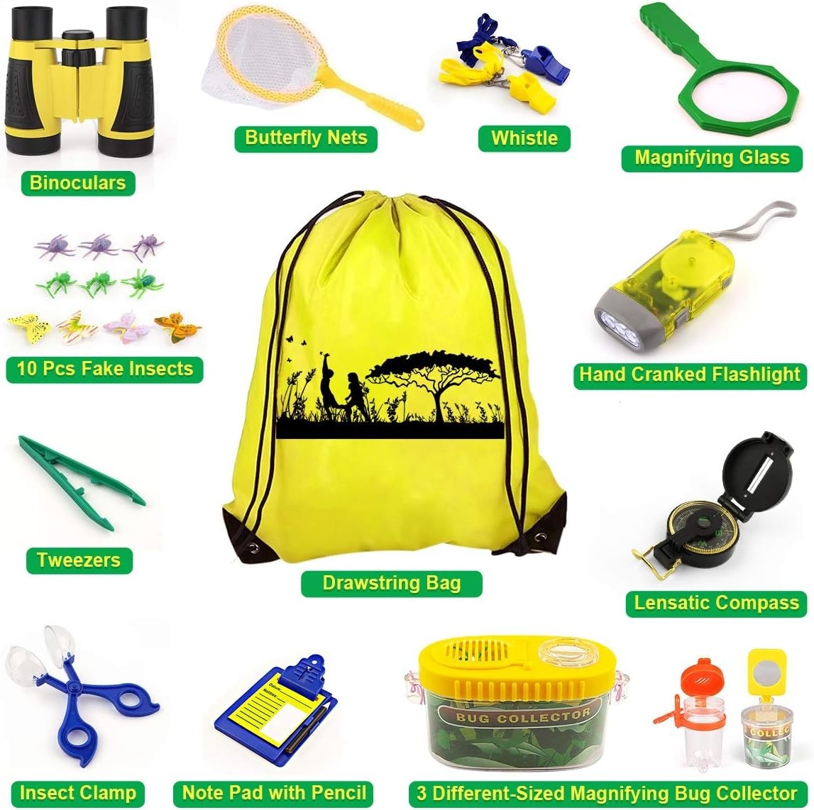 24 Pcs Kids Explorer Kit & Bug Catcher Kit for Kids, Outdoor Toys Adventure C…