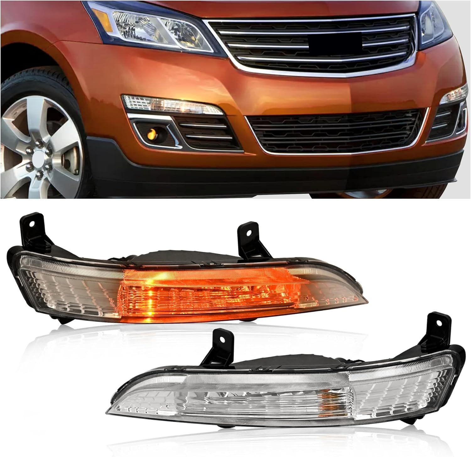 HX Pair Turn Signal Light Compatible with 2013-2017 Chevy Chevrolet Traverse