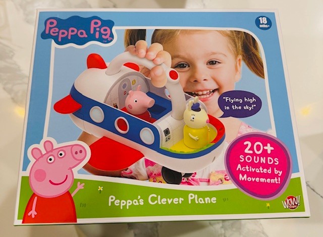 NIB: WOW! STUFF Peppa Pig Clever Plane Toy Interactive Preschool Learning Kids