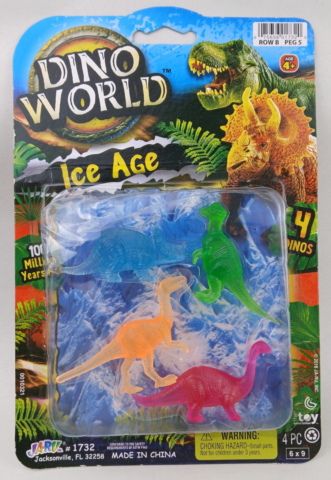 Mini Ice Age Dino World Ja-Ru Dinosaur Velociraptor Plastic Figure Toy 4 Dinos